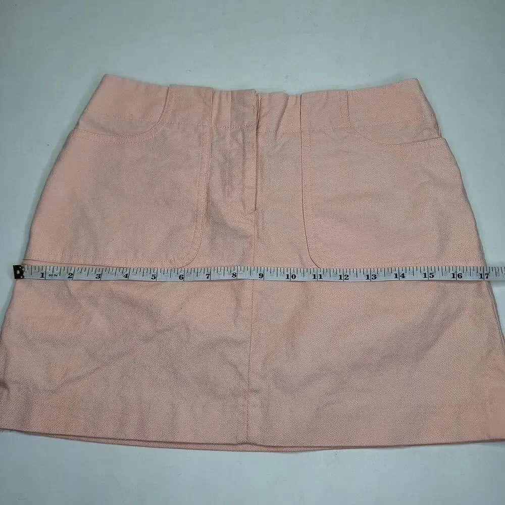 Vintage Y2K Express Mini Skirt Pale Baby Pink 1/2 XS Stretch Low Rise Cargo